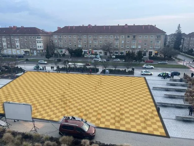 Šachovnica námestia 1200 metrov štvorcových (zdroj: Archív (es))