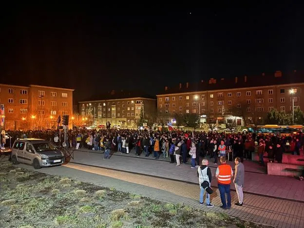 Protesty v Prievidzi (zdroj: Slavomír Pavle)